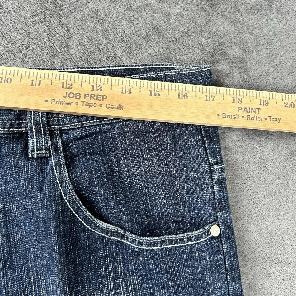 Southpole Vintage Jean Denim Shorts Jorts Spellout Logo Y2K Size 34x15